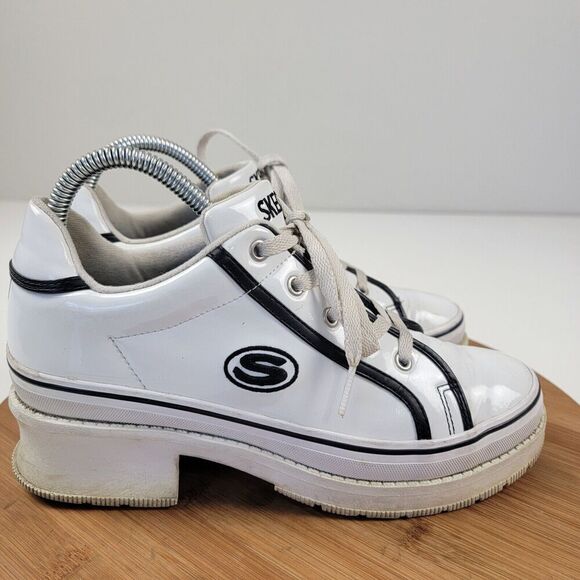 Vtg Skechers 90s Y2K Platform Chunky Heel Booties Women’s Jammers Shoes Sz 7 - Picture 3 of 16